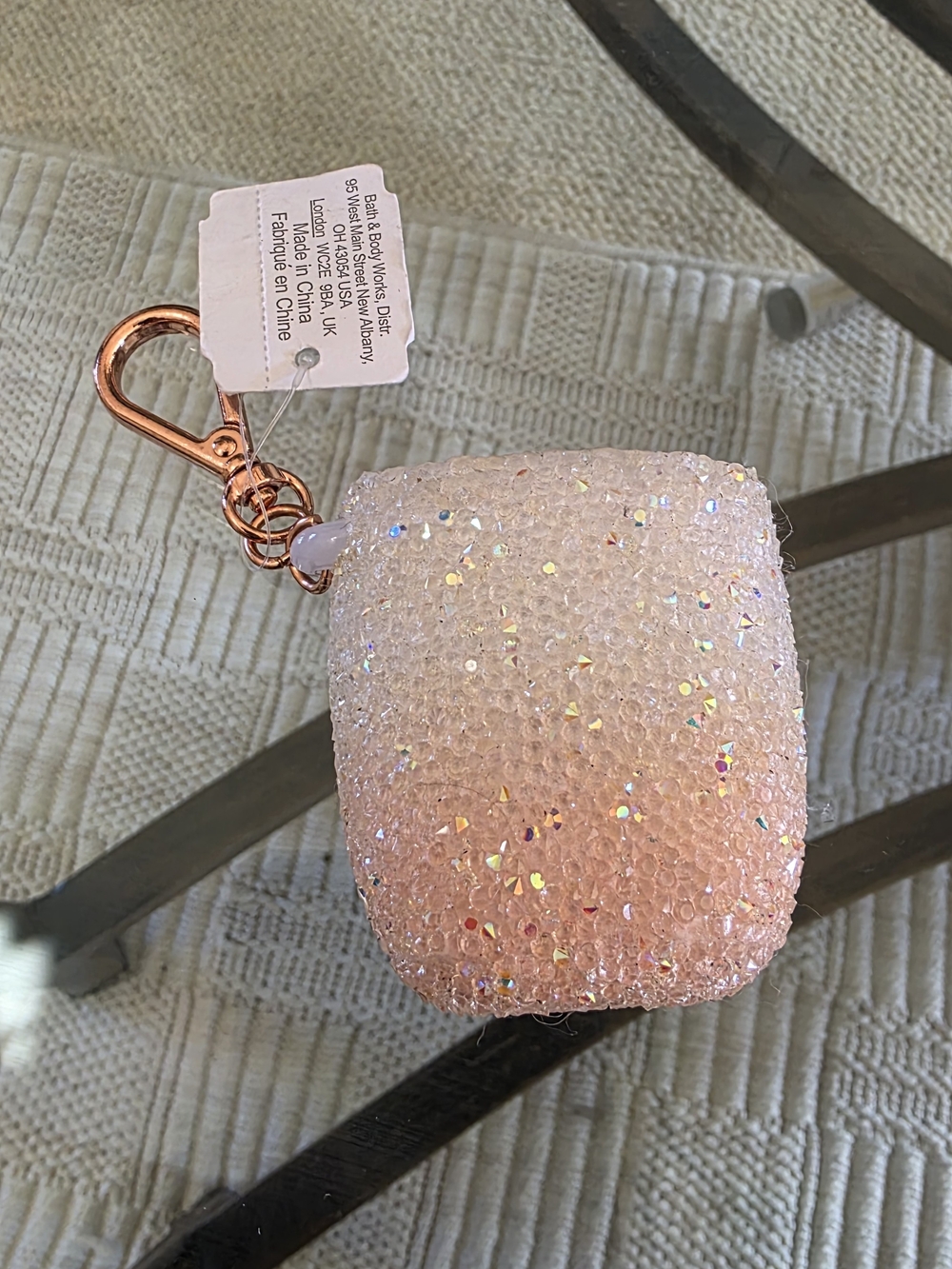 BATH BODY WORKS GOLD OMBRE GEMS GLITZY POCKETBAC HOLDER SLEEVE SANITIZER CASE